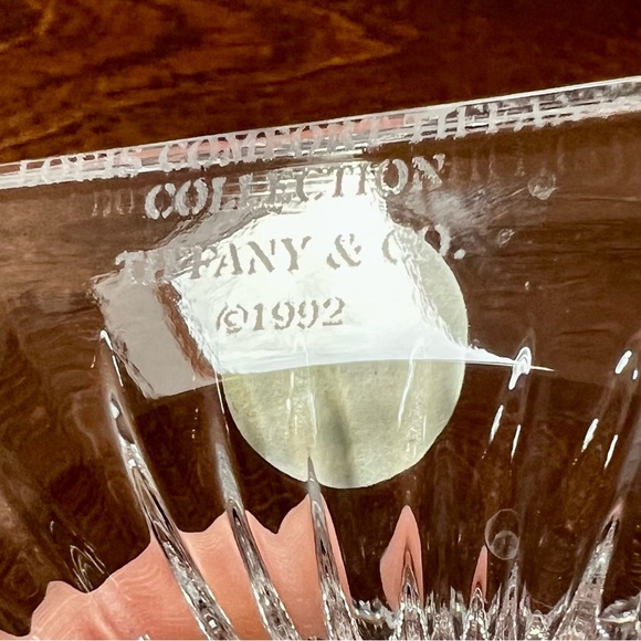 Tiffany & Co. 1992 Lotus Comfort Collection Candlestick Holders Fine Crystal Set - Picture 5 of 8